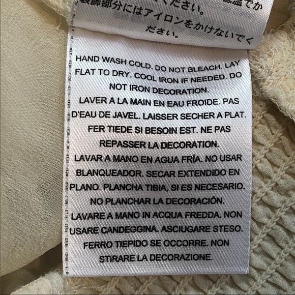 Guess Los Angeles Sheer Silk Cream Top Size L NWT - Picture 12 of 14